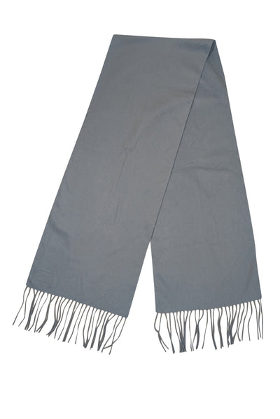 Current Boutique-Coach - Baby Blue Cashmere Scarf w/ Fringe Trim