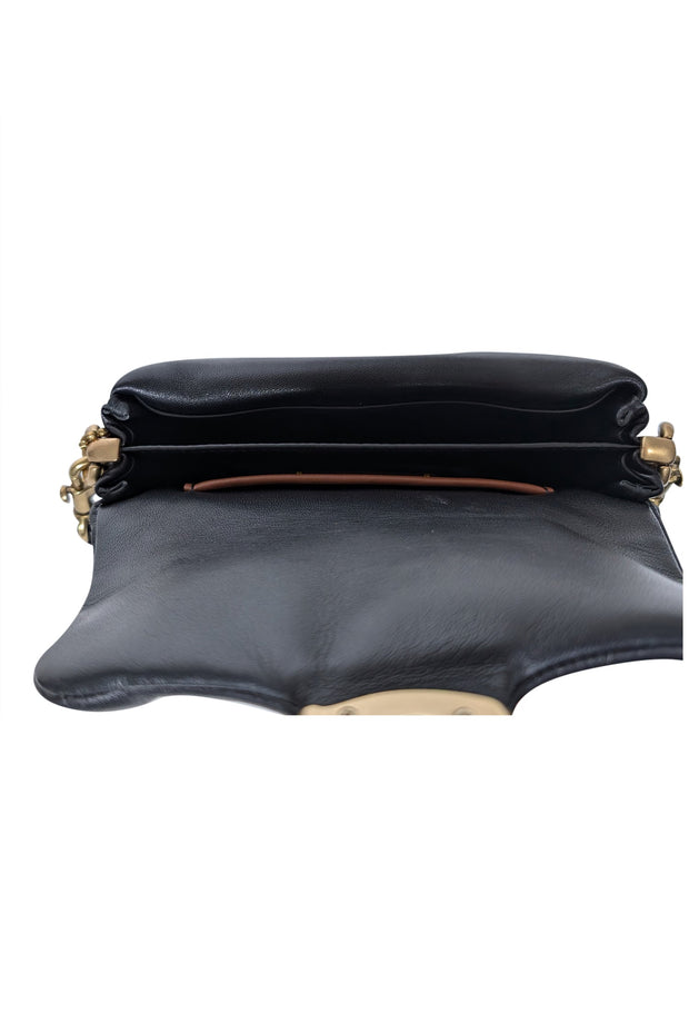 Current Boutique-Coach - Black Leather Pillow Tabby Mini Bag