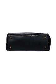 Current Boutique-Coach - Black Patent Croc Embossed Leather Crossbody Bag