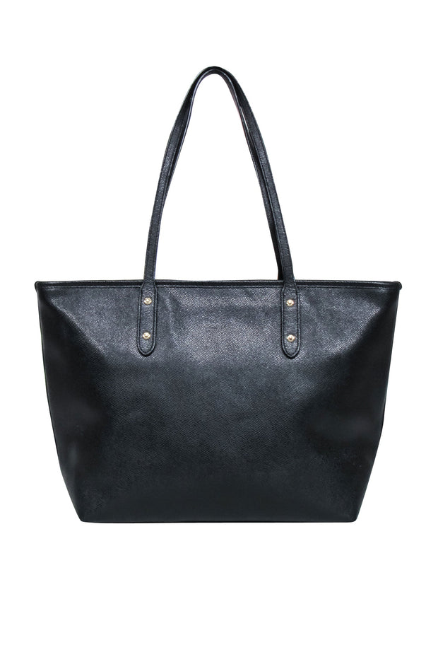 Current Boutique-Coach - Black Pebbled Leather Tote Bag