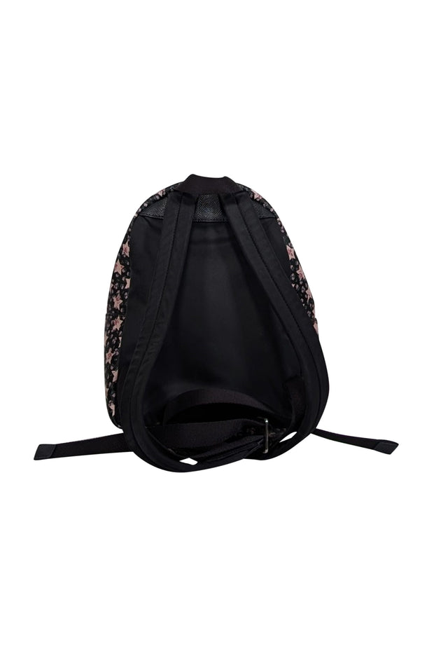 Current Boutique-Coach - Black w/ Pink Star Print Coated Canvas Mini Backpack