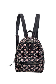 Current Boutique-Coach - Black w/ Pink Star Print Coated Canvas Mini Backpack