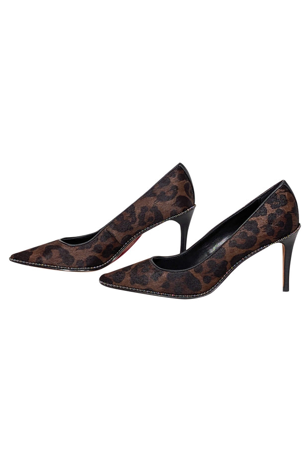 Current Boutique-Coach - Brown & Black Leopard Print Calf Hair Pumps Sz 7.5