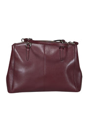 Current Boutique-Coach - Burgundy Pebbled Leather Satchel Bag