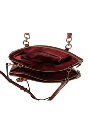 Current Boutique-Coach - Burgundy Pebbled Leather Satchel Bag