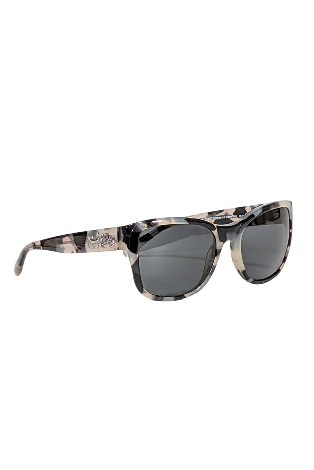 Current Boutique-Coach - Grey & Brown Translucent "Cookies & Cream" Tortoise Sunglasses