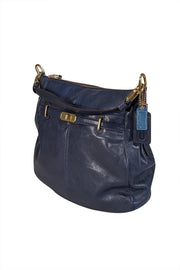 Current Boutique-Coach - Navy Blue Leather Hobo Shoulder Bag