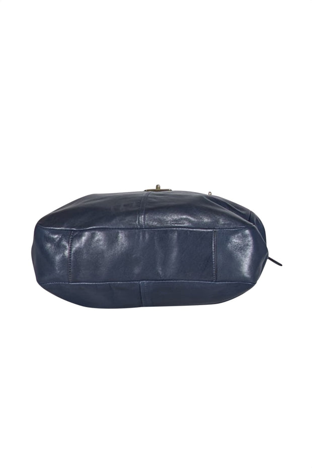 Current Boutique-Coach - Navy Blue Leather Hobo Shoulder Bag