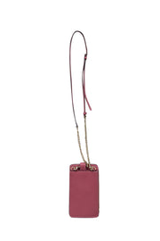 Current Boutique-Coach - Pink Saffiano Leather Phone Crossbody Bag