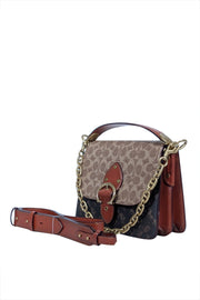 Current Boutique-Coach - Tan & Brown Multi Print Coated Canvas Crossbody Bag