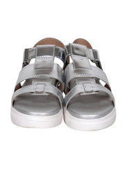 Current Boutique-Cole Haan - Metallic Silver Strappy Sandals Sz 7