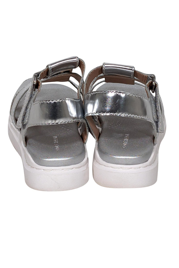 Current Boutique-Cole Haan - Metallic Silver Strappy Sandals Sz 7