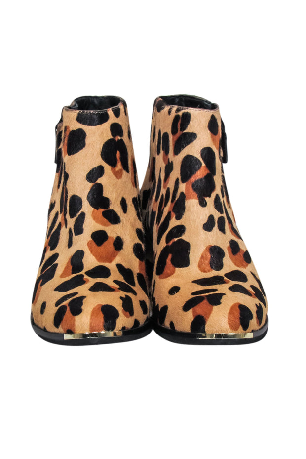 Current Boutique-Cole Haan - Tan Leopard Print Short Boots Sz 8