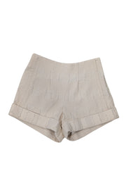 Current Boutique-Cult Gaia - Cream Eyelash Jacquard Textured Shorts Sz 0