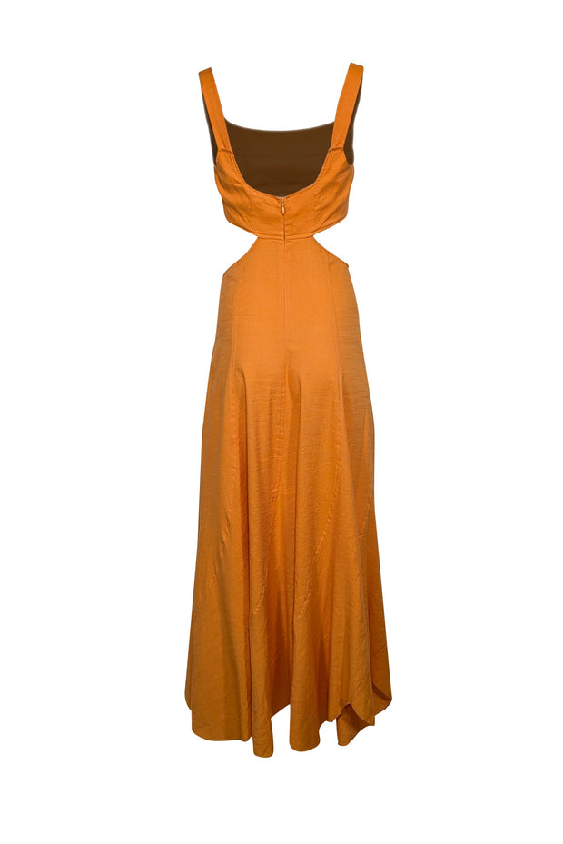 Current Boutique-Cult Gaia - Orange Sleeveless Cut-Out Maxi Dress Sz S