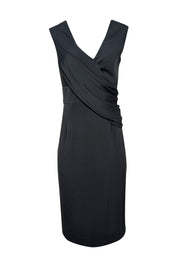 Current Boutique-Cushnie et Ochs - Dark Teal Green Drape Front Cocktail Dress Sz 10