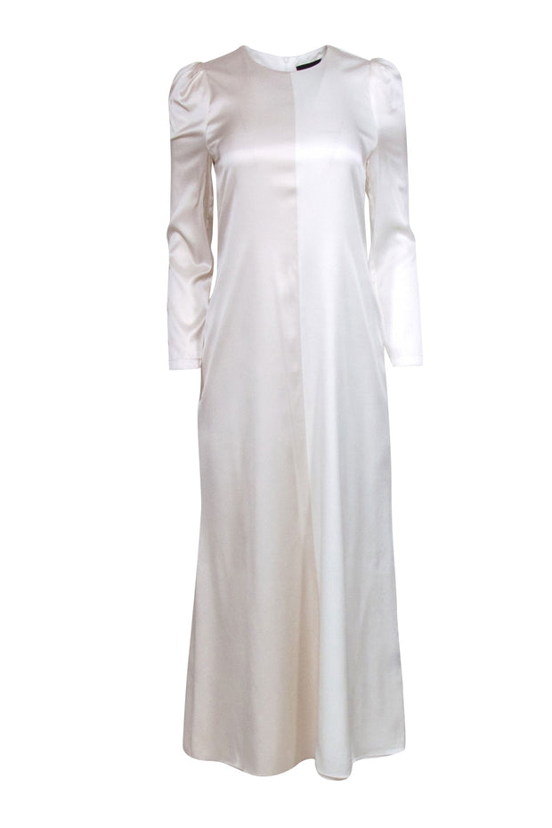 Current Boutique-Cynthia Rowley - Ivory & Cream Two-Toned Silk Blend “Moe” Maxi Dress Sz 8