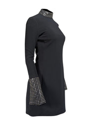 Current Boutique-David Koma - Black Studded A-line Dress Sz 8