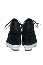 Current Boutique-Derek Lam 10 Crosby - Black Perforated Ponyhair Sneakers Sz 6.5