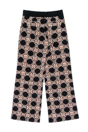 Current Boutique-Derek Lam - Beige & Black Print Straight Leg Pants Sz 0