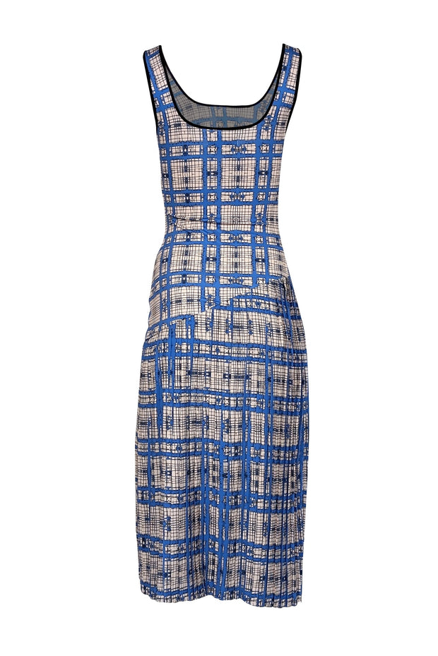 Current Boutique-Dhruv Kapoor - Blue, Cream, & Black Geometric Print Sleeveless Maxi Dress Sz XXSP