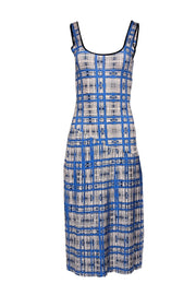 Current Boutique-Dhruv Kapoor - Blue, Cream, & Black Geometric Print Sleeveless Maxi Dress Sz XXSP