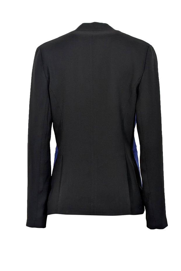 Current Boutique-Diane von Furstenberg - Black & Blue Open Blazer Sz 4