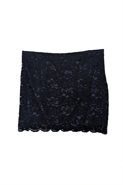 Current Boutique-Diane von Furstenberg - Black Lace Mini Skirt Sz 8