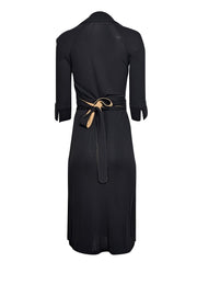 Current Boutique-Diane von Furstenberg - Black Wrap Maxi Dress Sz 2