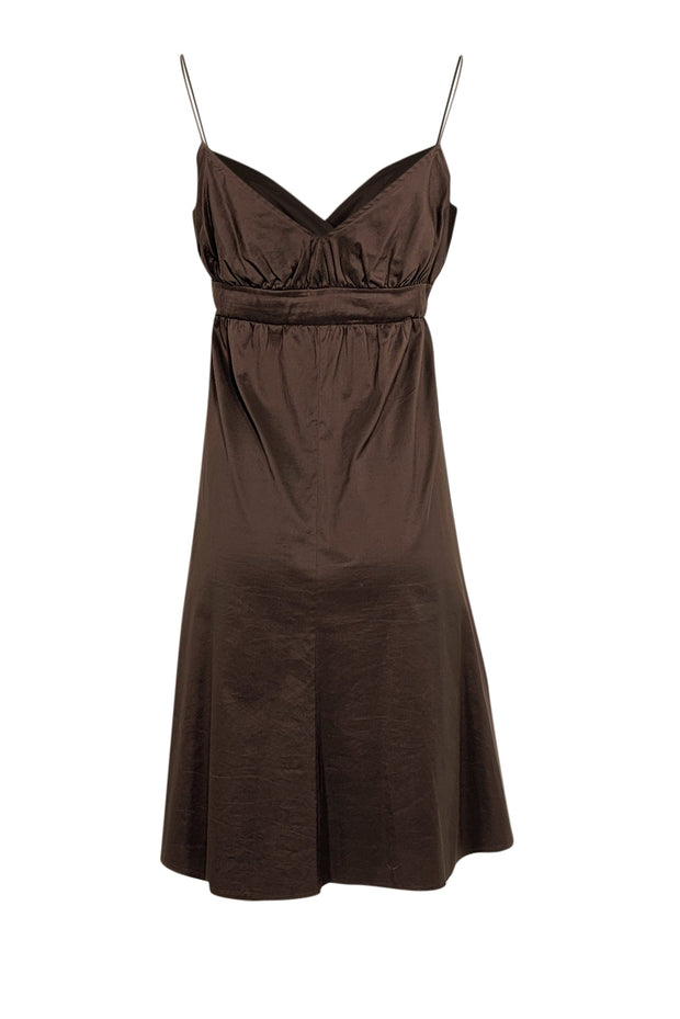 Current Boutique-Diane von Furstenberg - Brown Sleeveless Babydoll Midi Dress Sz 4