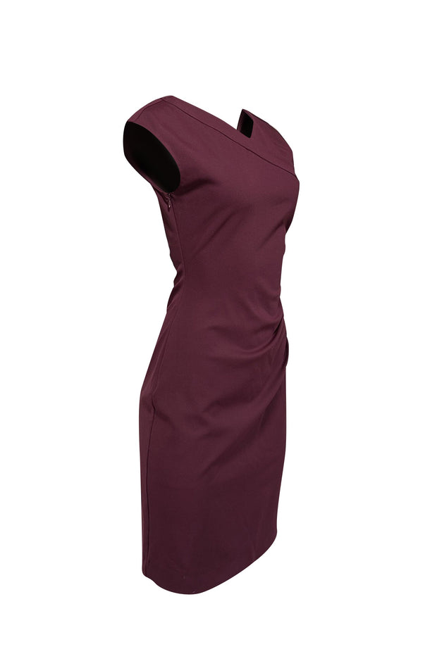 Current Boutique-Diane von Furstenberg - Cabernet Ruched Jersey Cap Sleeve Dress Sz 8