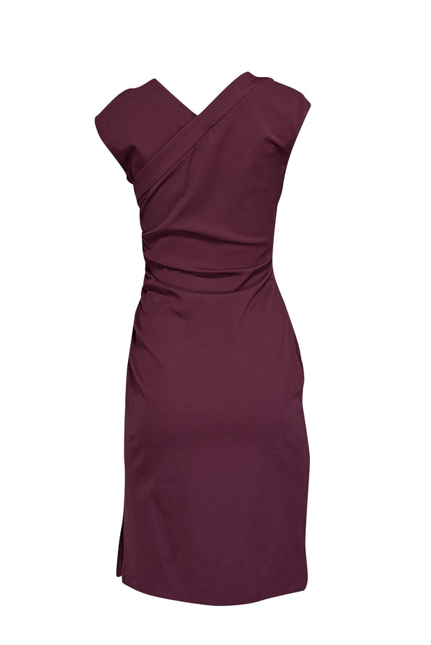 Current Boutique-Diane von Furstenberg - Cabernet Ruched Jersey Cap Sleeve Dress Sz 8