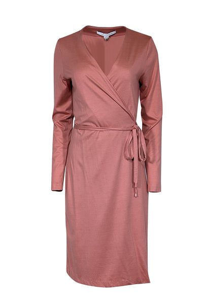 Current Boutique-Diane von Furstenberg - Sorbet Silk-Cotton Blend Wrap Dress Sz 8