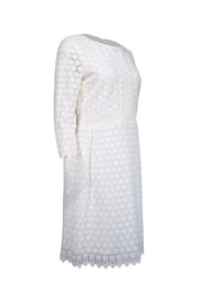 Current Boutique-Diane von Furstenberg - White Eyelet Lace Cotton Dress Sz 10