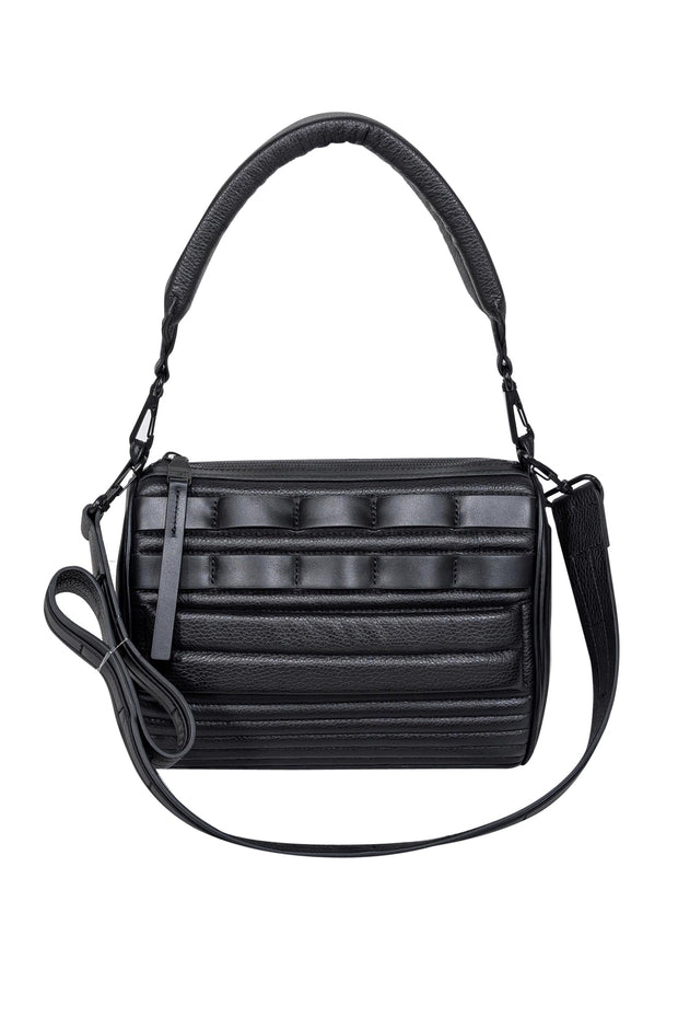 Current Boutique-Diesel - Black Leather Puff Shoulder Bag