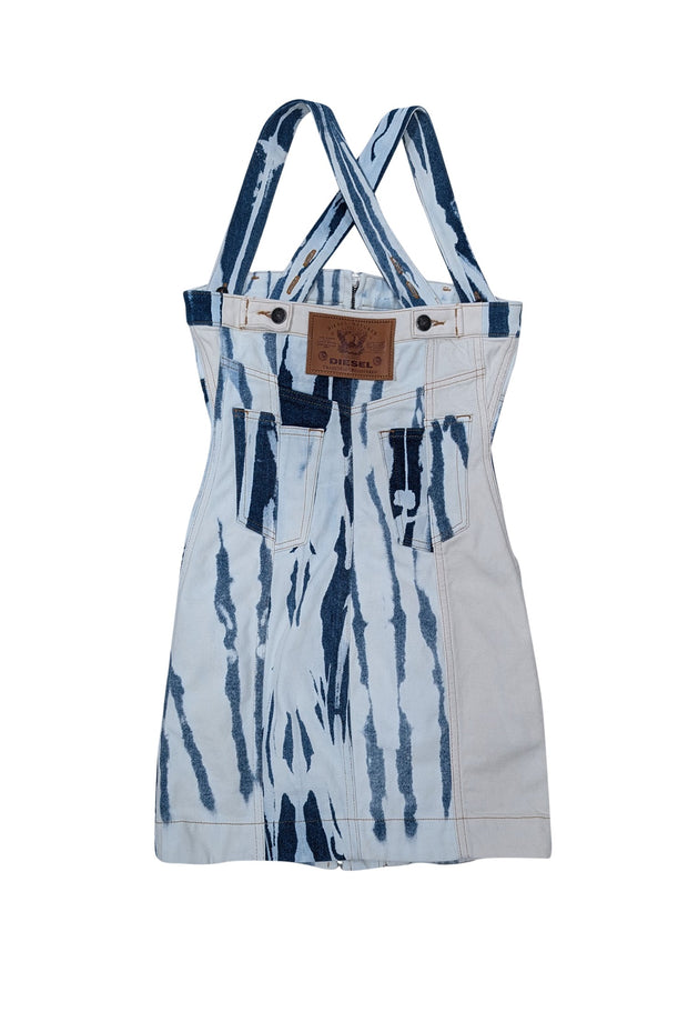 Current Boutique-Diesel - Blue Acid Wash Zipper Front Mini Dress Sz XS