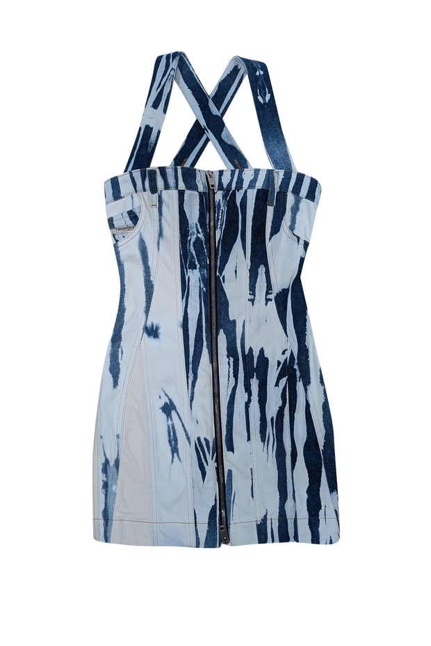 Current Boutique-Diesel - Blue Acid Wash Zipper Front Mini Dress Sz XS