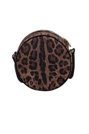 Current Boutique-Dolce & Gabbana - Tan & Black Leopard Print Round Crossbody Bag