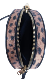 Current Boutique-Dolce & Gabbana - Tan & Black Leopard Print Round Crossbody Bag