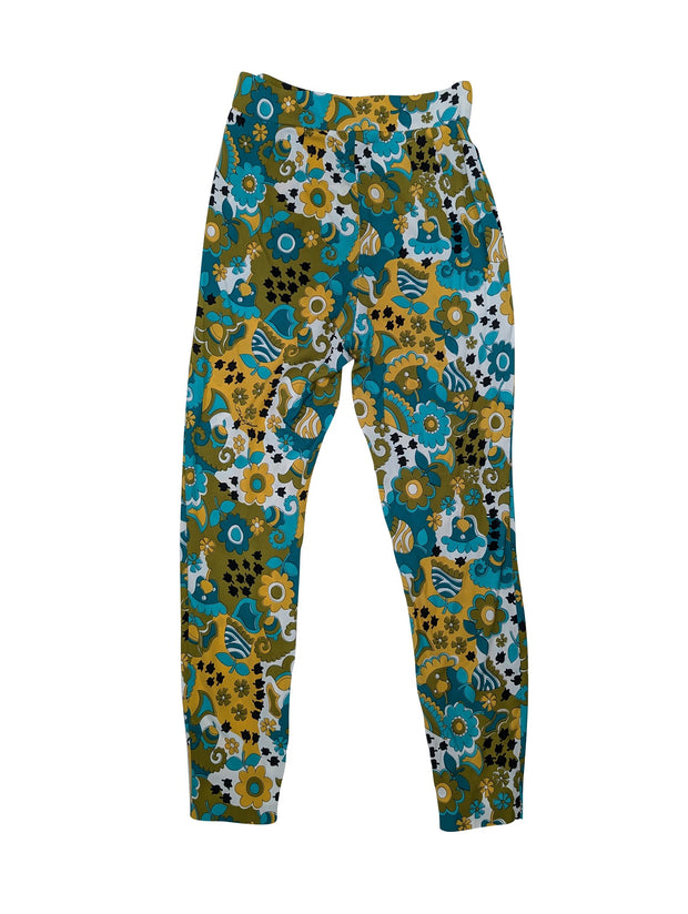 Current Boutique-Dolce & Gabbana - Teal, Olive, Yellow, Black, & White Print Pants Sz 6