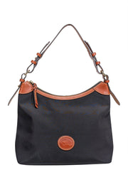 Current Boutique-Dooney & Bourke - Black Canvas Shoulder Bag w/Leather Trims