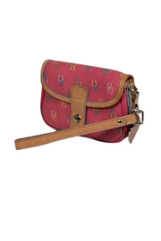 Current Boutique-Dooney & Bourke - Pink Coated Canvas Monogram Wristlet