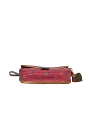 Current Boutique-Dooney & Bourke - Pink Coated Canvas Monogram Wristlet