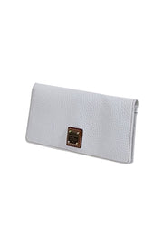 Current Boutique-Dooney & Bourke - White Pebble Grain Slim Leather Wallet