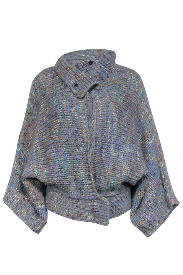 Current Boutique-Dries Van Noten - Blue & green Multicolor Mix Knit Cardigan Sz M