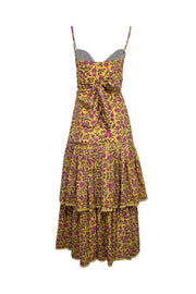 Current Boutique-Eddy - Yellow & Pink Floral Sleeveless Maxi Dress Sz 4