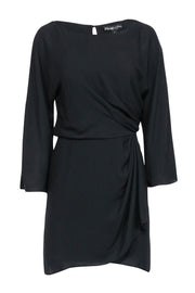 Current Boutique-Elizabeth & James - Black Long Sleeve Ruched Dress Sz 2