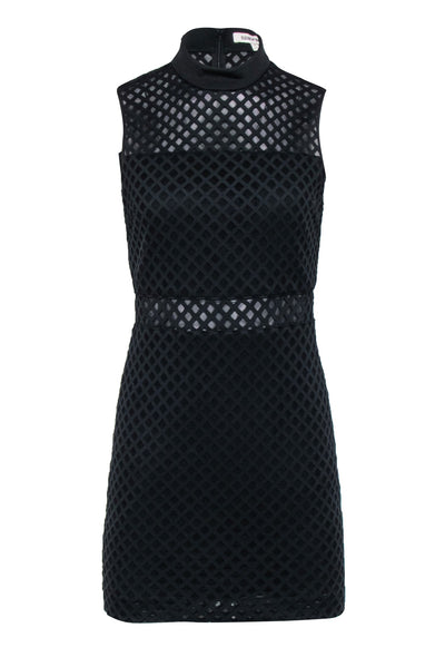 Current Boutique-Elizabeth & James - Black w/ Mesh Diamond Laser Cut Detail Dress Sz 6