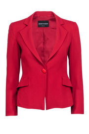 Current Boutique-Emporio Armani - Red Single Button Blazer Sz 0