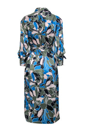 Current Boutique-Equipment - Green, Blue, & Blush Print Shirt Dress Sz S